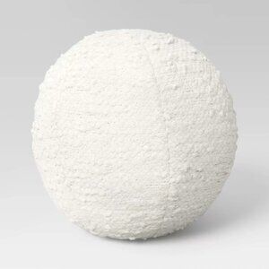 Boucle Sphere Throw Pillow Ivory - Threshold 11 Inch Round Throw Accent Pillow